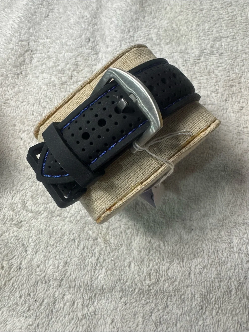 Nautica Men's Navy Dial Chronograph Watch with Black Strap
